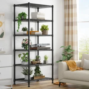Metal Shelving Unit, 6-tier Adjustable Storage Shelves Rack